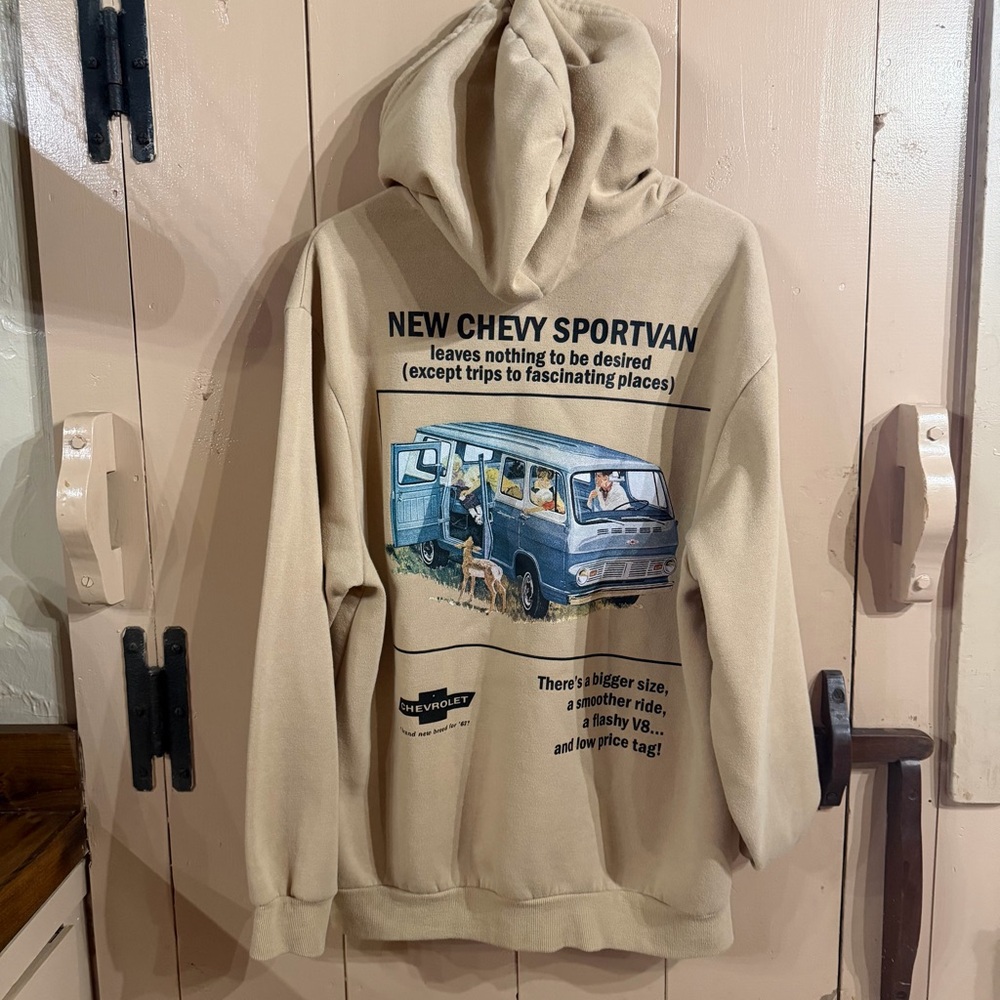 Chevrolet Chemistry Beige Hoodie for Men! Awesome Graphic on back! 🔥 - Picture 6 of 7